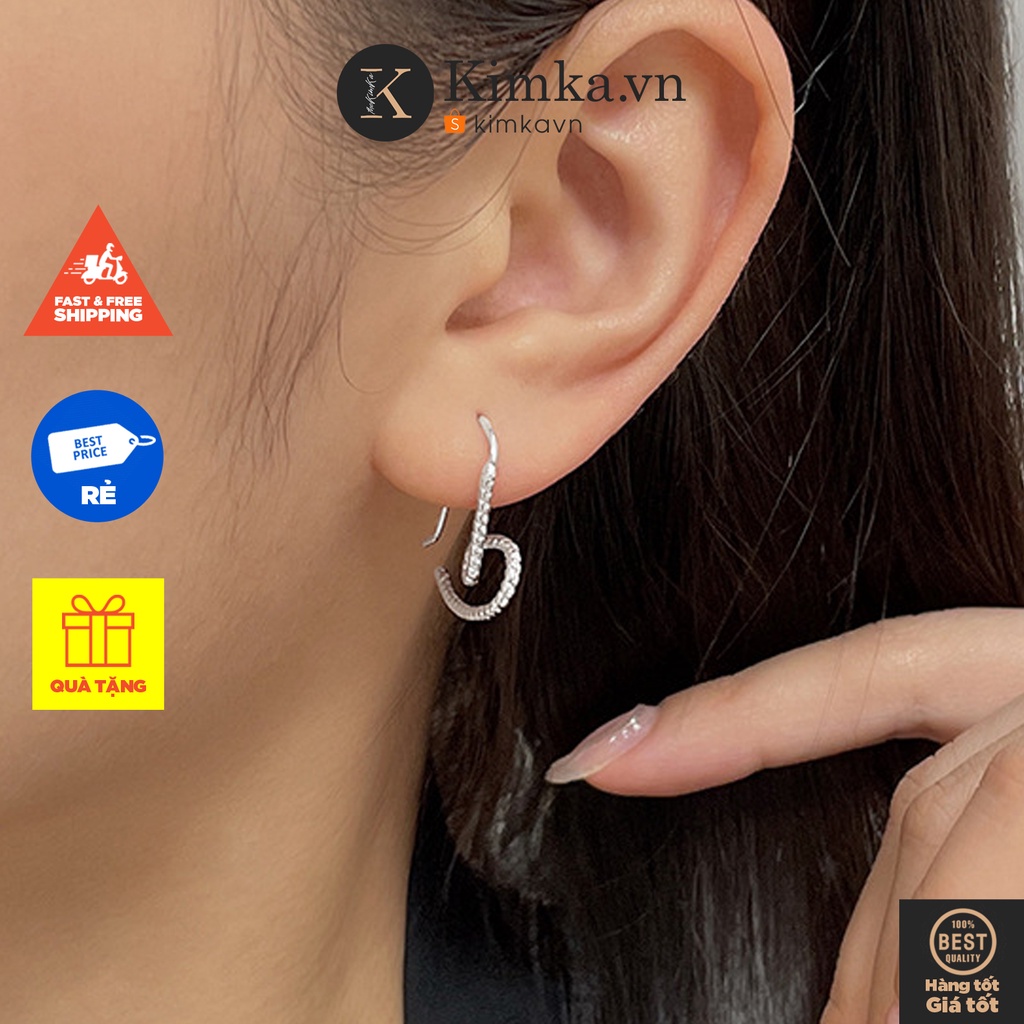 (0140) Khuyên Tai Thiết Kế Cá Tính Vòng Xoắn Phong Cách