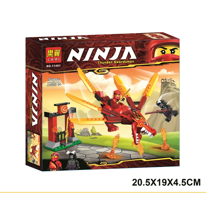 Non Lego Ninjago Lari 11491 Bela Tank Rồng Kai đỏ và Garmadon đồ chơi lắp ráp xếp mô hình dành cho bé trai trên 6 tuổi