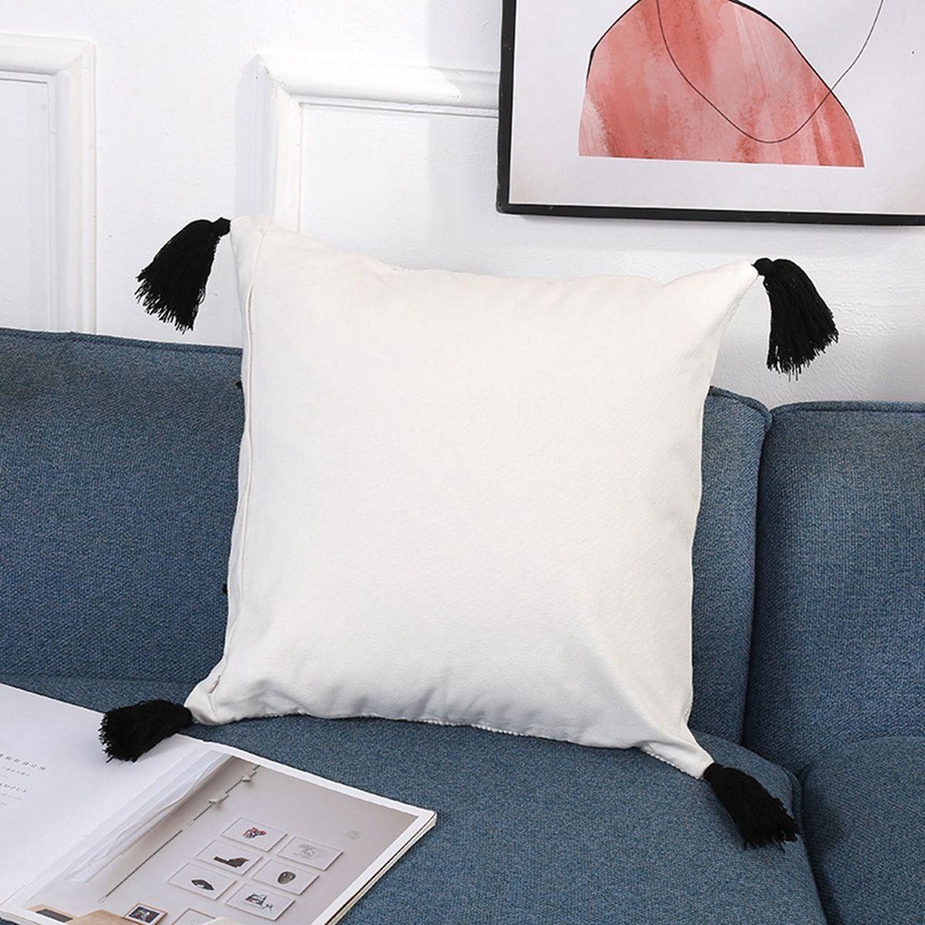 Vỏ Gối WMES15H Phối Tua Rua Mềm Mại Trang Trí Giường Ngủ / Sô Pha / Nông Trại