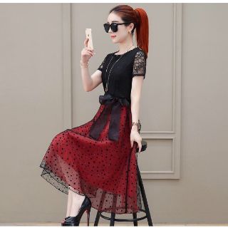 HÀNG NHẬP -ĐẦM XOÈ REN CHÂN VÁY ĐÍNH HẠT CAO CẤP
