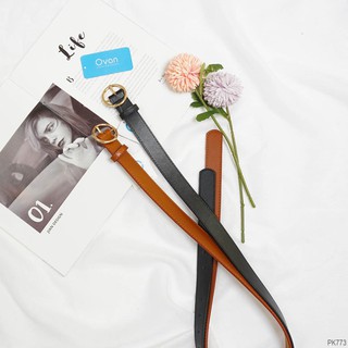 Thắt lưng Nữ da khóa tròn basic Ovan.vn PK773