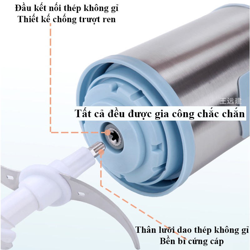 Máy Xay Thịt Công Nghiệp Đa Năng Loại Tốt, Công Suất 300w, Cối Thủy Tinh Dày 7mm, 2L, 2 Mức Công Suất, Xay Được Mọi Thứ