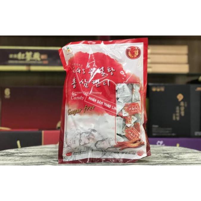 Kẹo hồng sâm không đường Kgs gói 300 gr