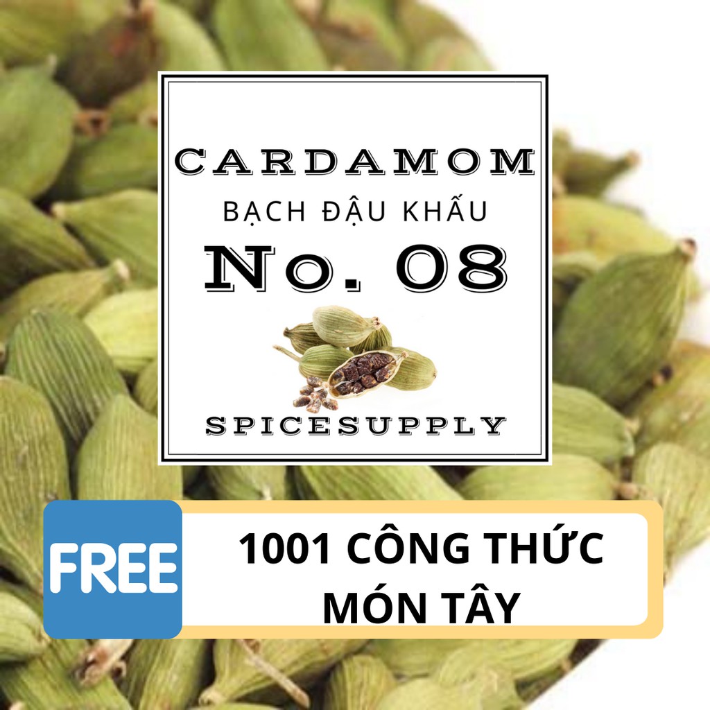 50g Cardamom - Bạch đậu khấu hạt bưởi xanh Ấn Độ | BigBuy360 - bigbuy360.vn