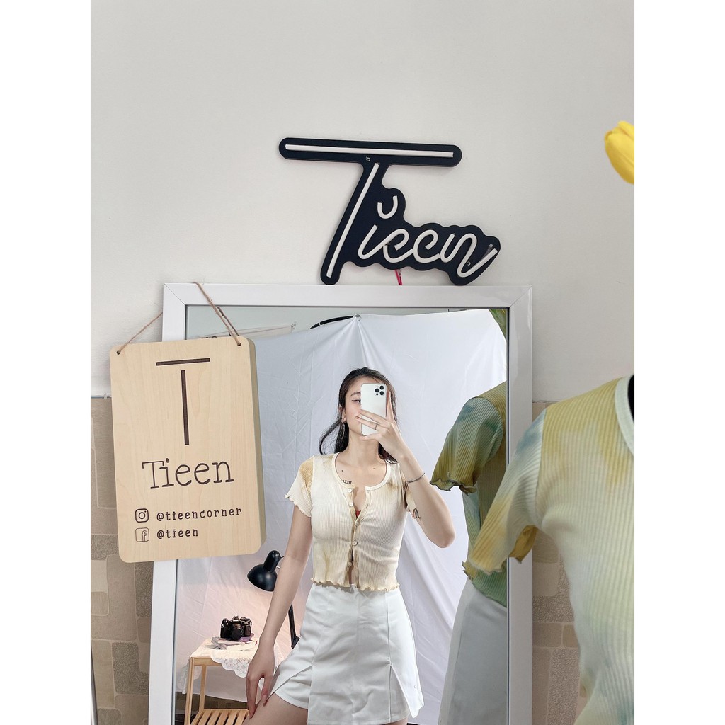Áo loang basic nút rời thun gân mềm mịn