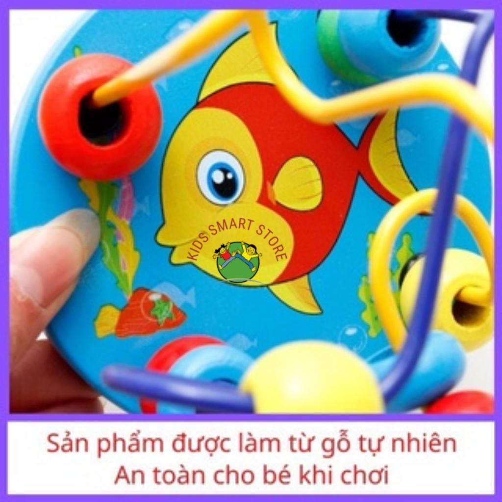 Đồ Chơi Luồn Hạt Gỗ Rèn Luyện Kỹ Năng Khéo Léo Kiên Nhẫn Cho Bé