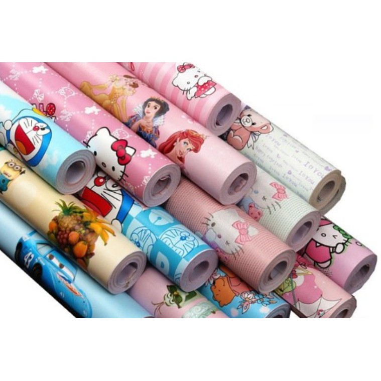 Decal giấy dán tường lẻ mét bán thanh lý khổ 45cm keo sẵn