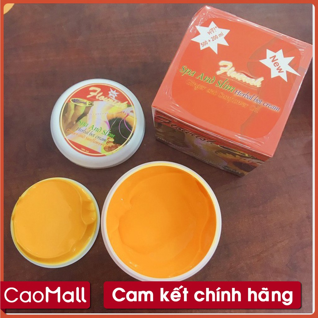 Kem tan mỡ bụng gừng ớt FLOURISH Thái Lan 700ml giúp giảm nhanh mỡ thừa mang lại vòng eo thon gọn, hông đùi săn chắc