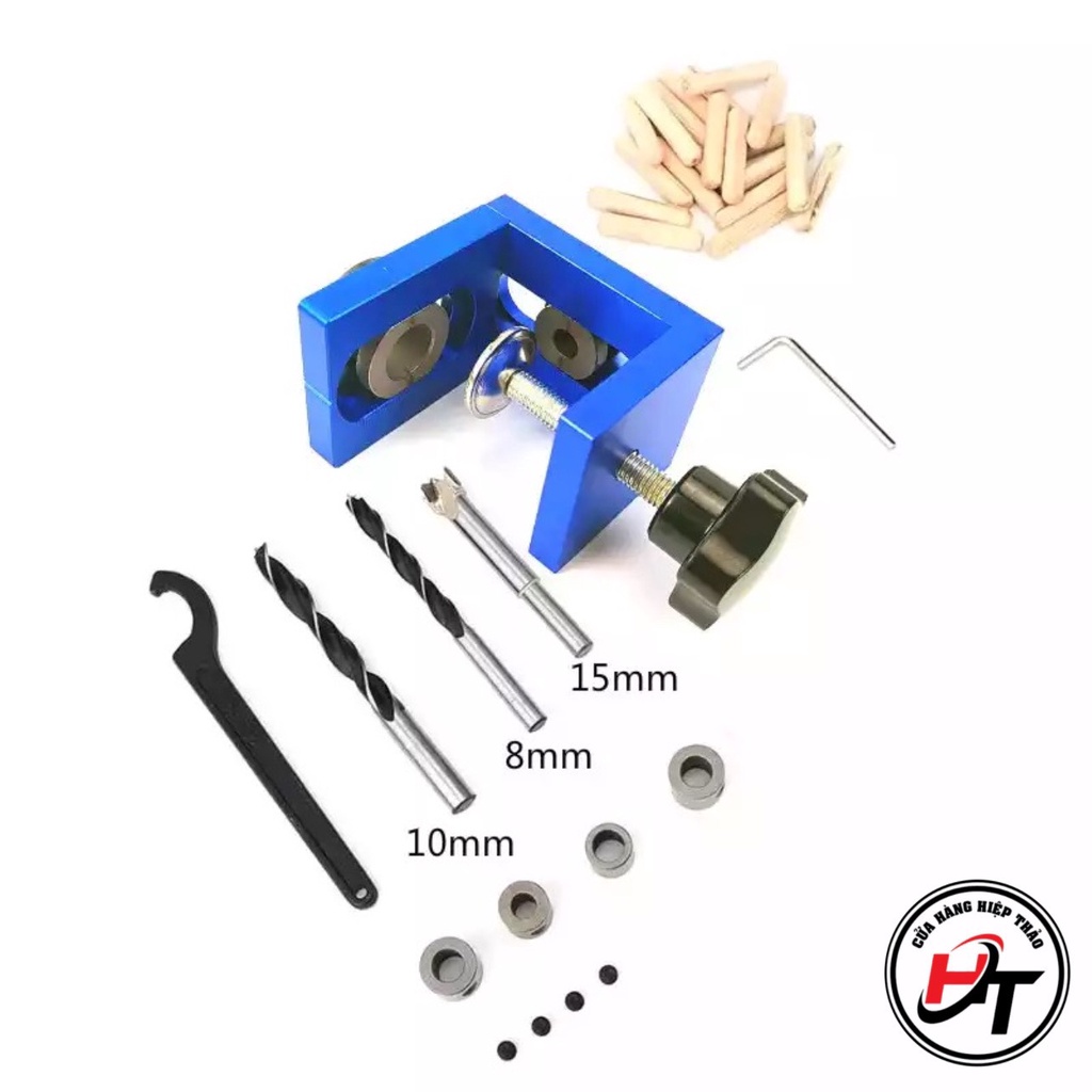 Bộ cữ khoan ốc cam cử khoan liên kết chốt gỗ 08350 bản rút gọn BCKOC-RG-08350