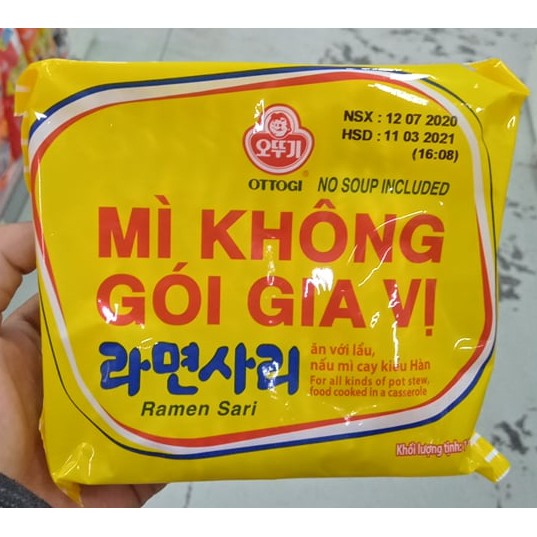 Mì không gia vị ottogi - 라면사리