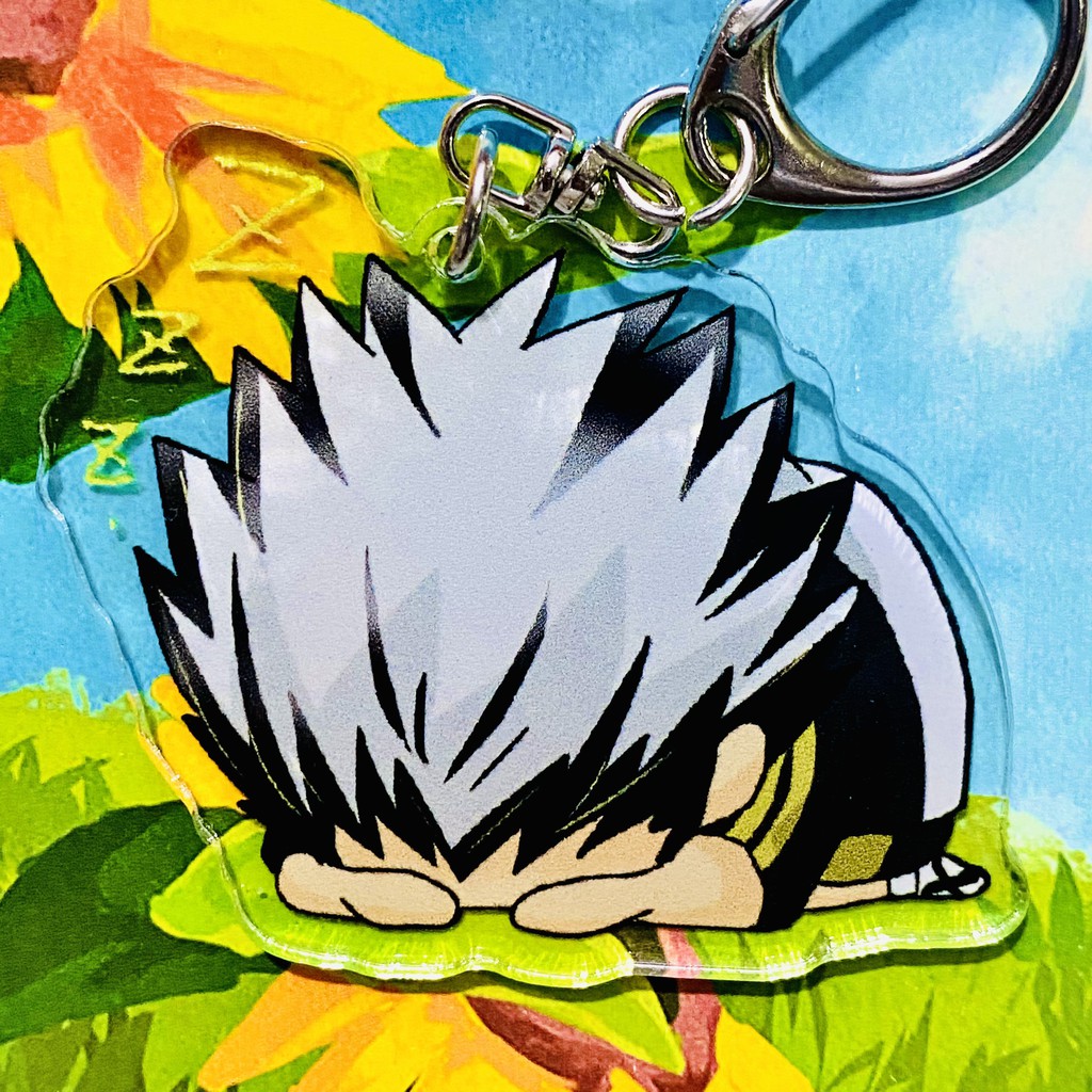 ( Mica trong acrylic ) Móc khóa HAIKYUU!! VUA BÓNG CHUYỀN ver NGỦ in hình anime chibi dễ thương độc đáo