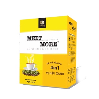 Cà phê hoà tan 4in1 vị đậu xanh meet more hộp 15 gói