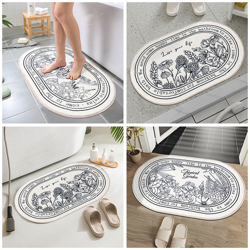 Thảm lót sàn thấm hút tốt chống trượt phong cách bắc âu cao cấp