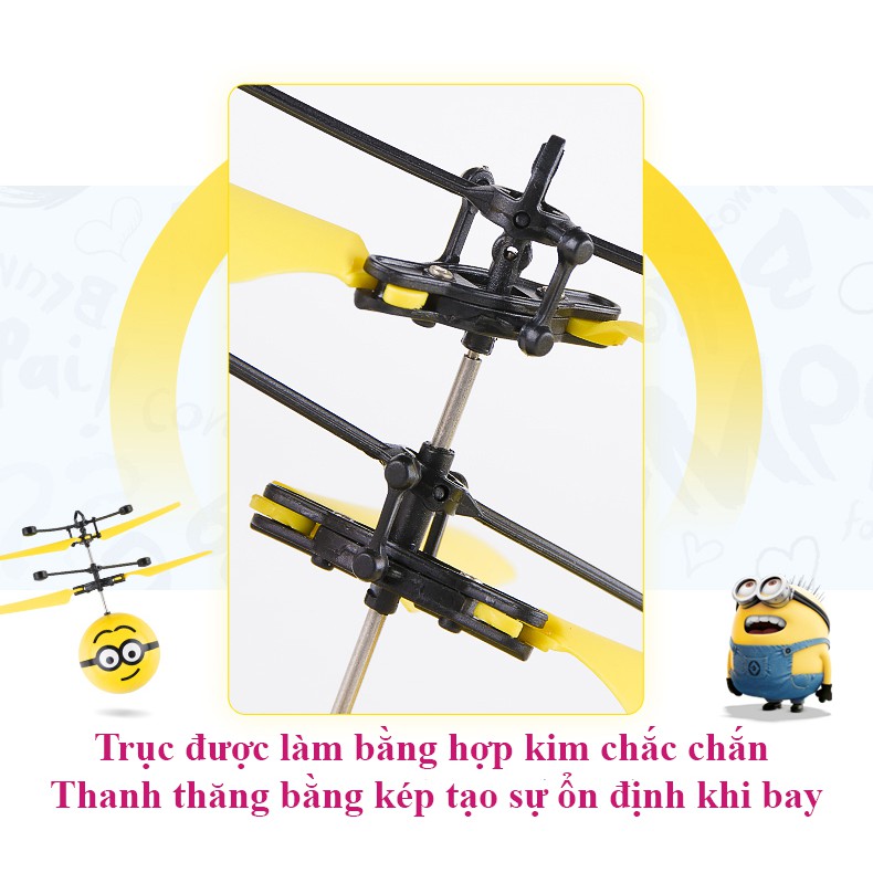 Đồ Chơi Minion Bay Cảm Biến - Máy Bay Minion Cảm Biến Hồng Ngoại Xinh Xắn, Dễ Thương