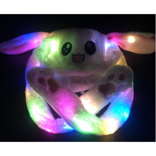 (có sẵn) Mũ tai thỏ có đèn led xinh xắn