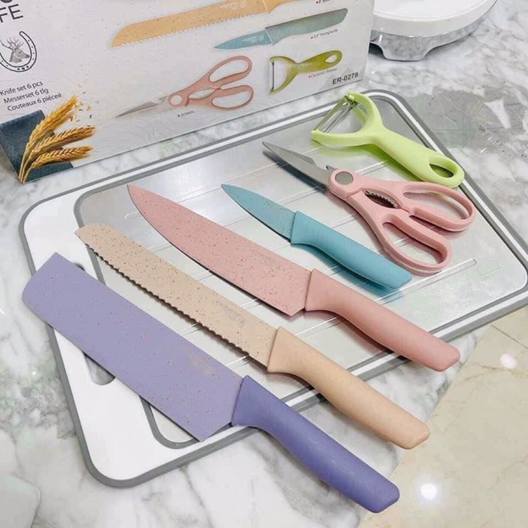 Bộ dao làm bếp-combo nhà bếp 6 món đầy đủ cho căn bếp nhà bạn N023