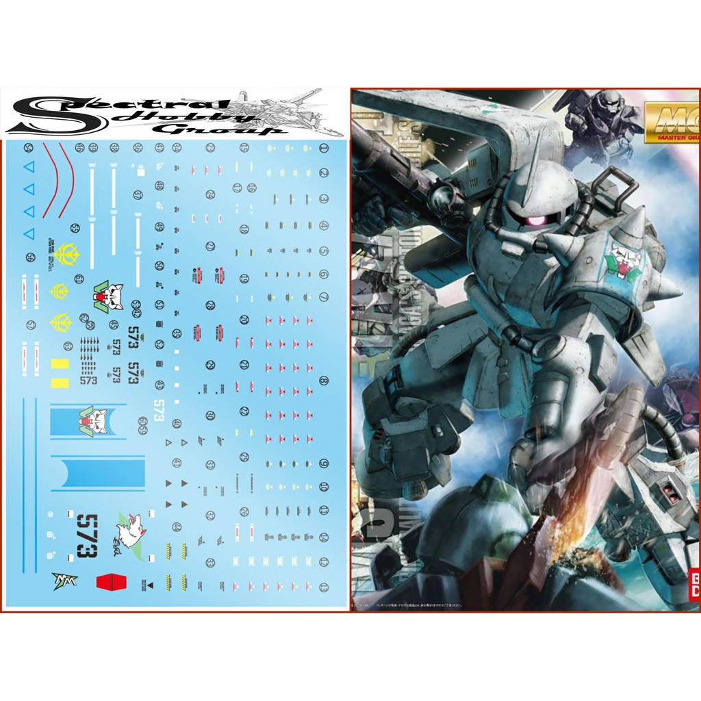 Decal nước dán mô hình Zaku các loại PG MG RG HG 1/48 phantom black tri stars ...