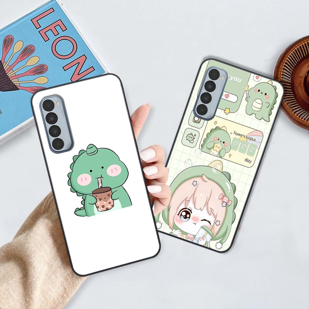 Ốp Oppo Reno4 /  Reno4 Pro / Reno 4 in hình khủng long Dino siêu dễ thương