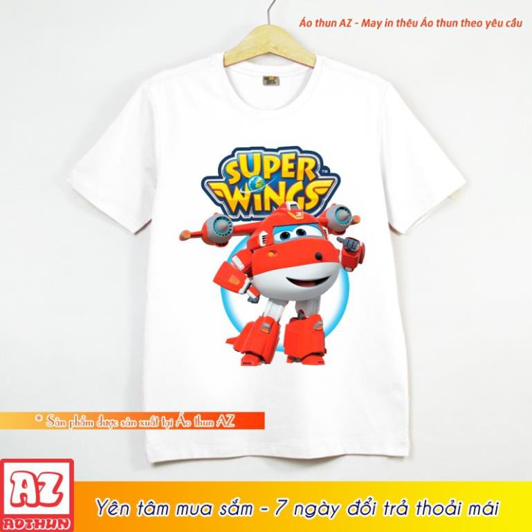 [ HOT-SALE] Áo thun hoạt hình Đội bay siêu đẳng Super Wings Jett - Áo phông bé trai bé gái M2670  - giá rẻ nhất