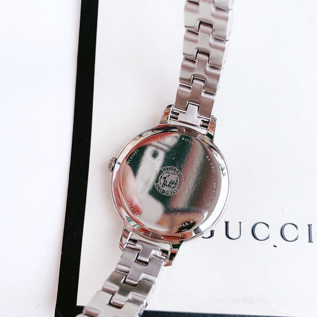 Đồng hồ nữ dây thép Citizen Eco Drive EW2440 53A