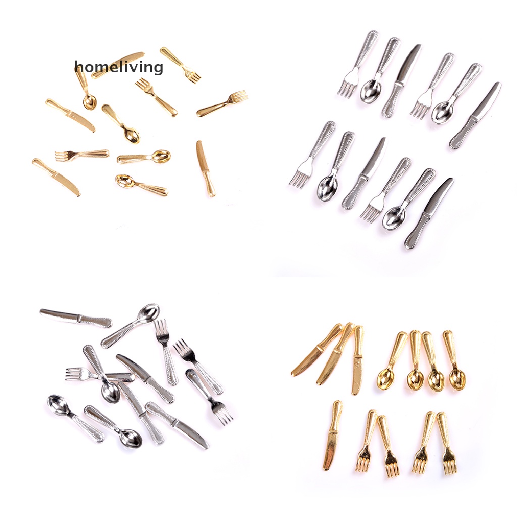 Set 12 Mô Hình Dao Và Nĩa mini Trang Trí Nhà Búp Bê