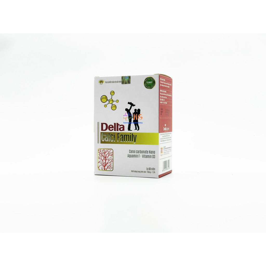 Delta Calci Family - Bổ sung Canxi và Vitamin D3 K2. Giúp tăng cường hấp thu Canxi, giảm còi xương, loãng xương