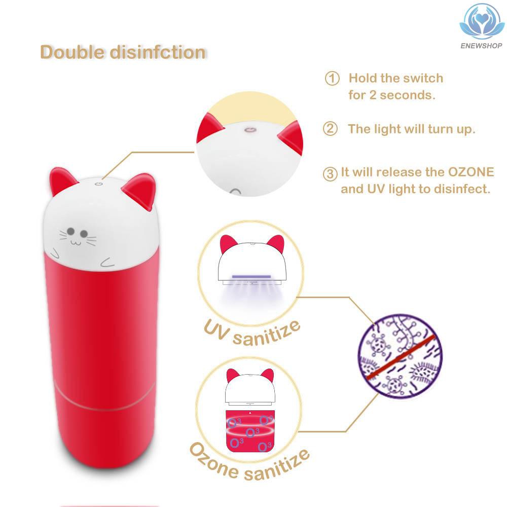 ♥♥enew~Bimirth Portable Baby Bottle UV Cleaning Rechargeable Milk Bottles UV &amp; Ozone Clean for Pacifier Spoon Fork Teether Toy Mobile Phone