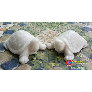 rùa đá trắng non nước phong thủy