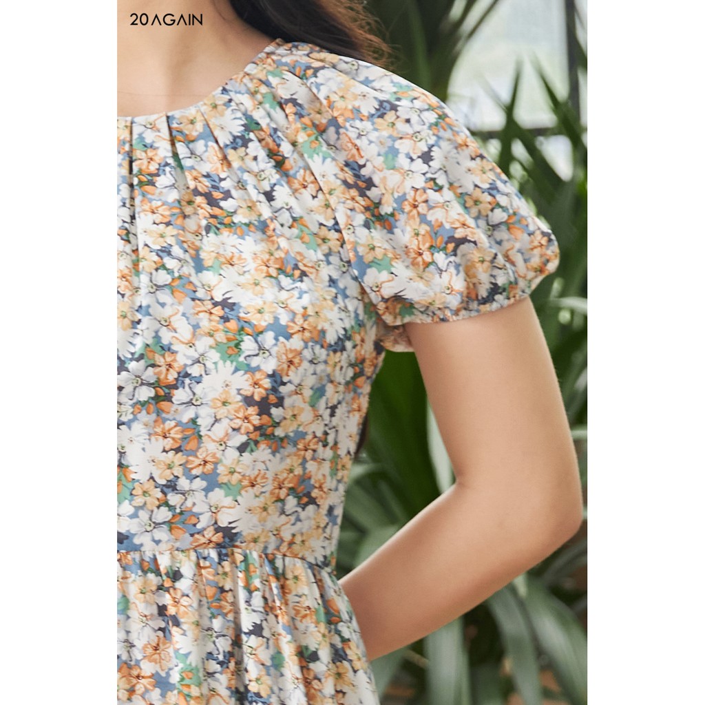 [Mã WABRWA15 giảm 15% đơn 300K] Đầm xòe xếp ly cổ 20Again DEA1310 | BigBuy360 - bigbuy360.vn