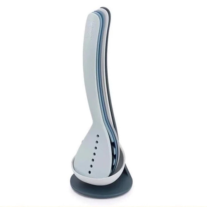 Bộ dụng cụ nấu ăn 5 món kèm giá đỡ Joseph Joseph 10526 Editions Nest màu xanh blue