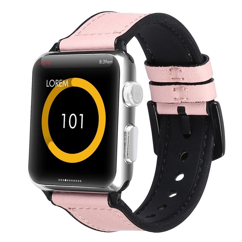 Dây Đeo Bằng Da Cho Đồng Hồ Apple Watch Series 7 6 SE 5 4 3 2 1 iWatch 45mm 44mm 41mm 42mm 40mm 38mm