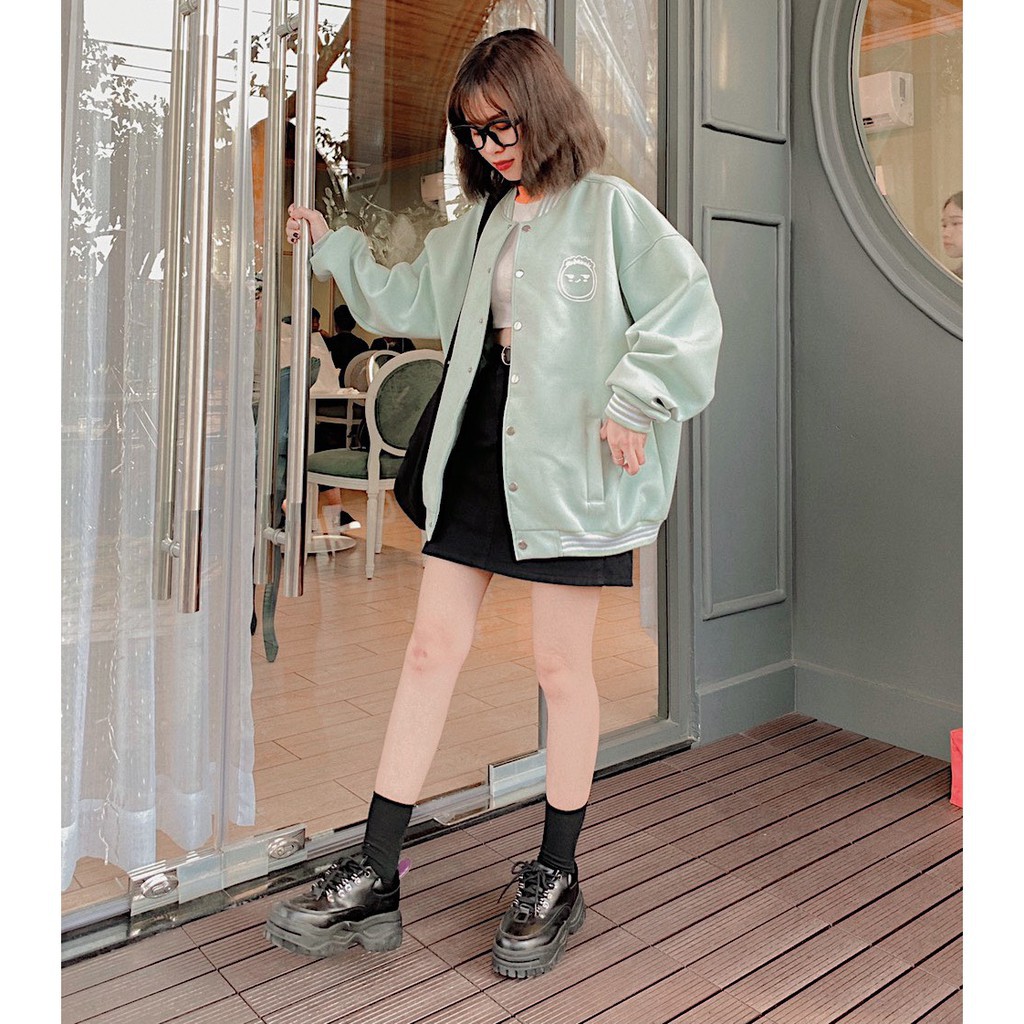 Áo Khoác BOMBER FACE Tay Dài Form Rộng Ulzzang (Ảnh Thật) | BigBuy360 - bigbuy360.vn