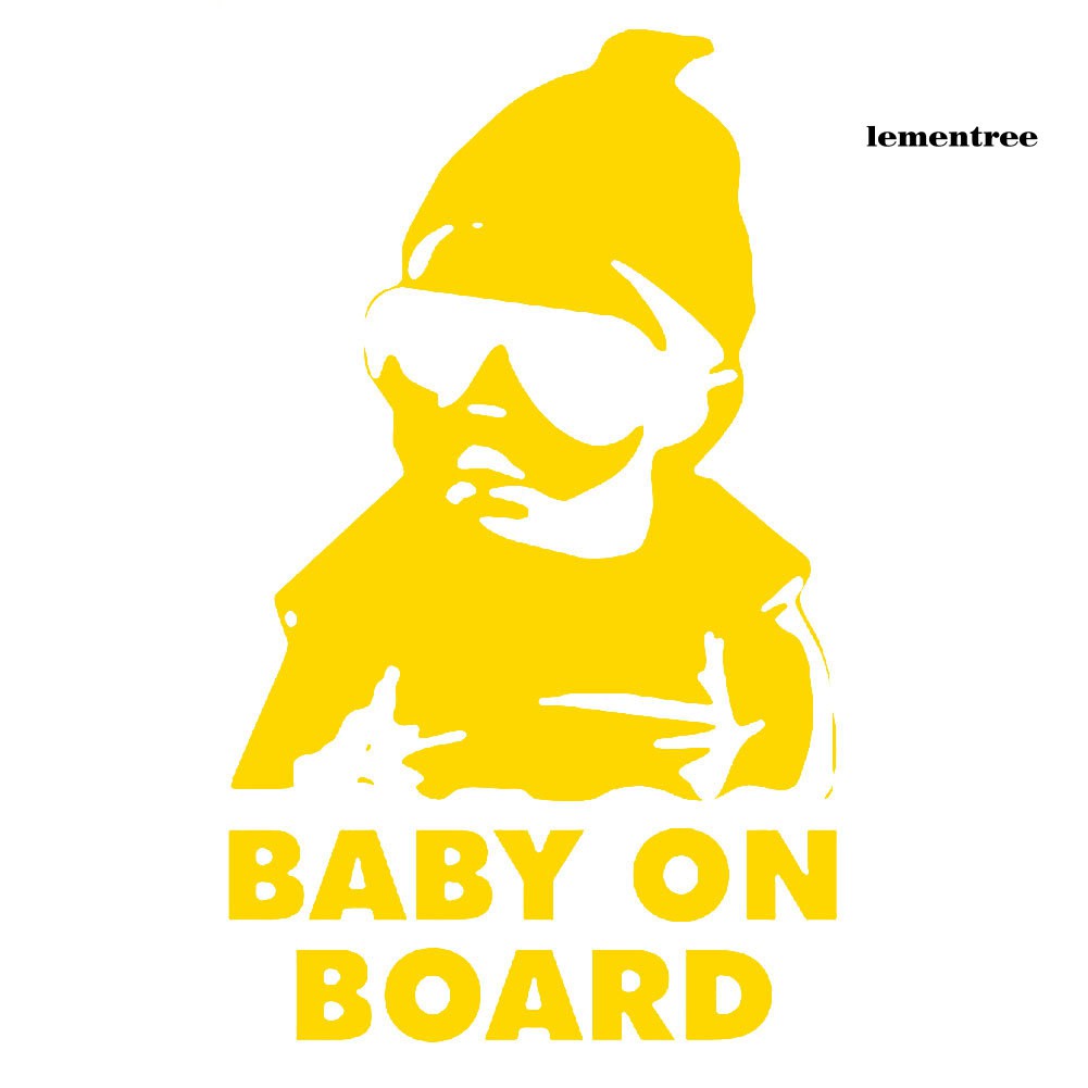 Sticker Phản Quang Dán Trang Trí Xe Hơi Họa Tiết Chữ Baby On Board