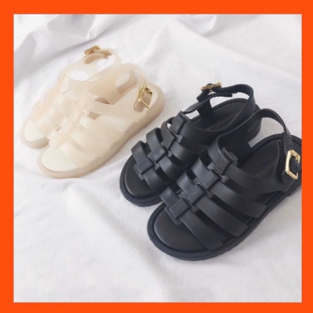 Sandal bé gái minie melissa nhựa mềm quai dán