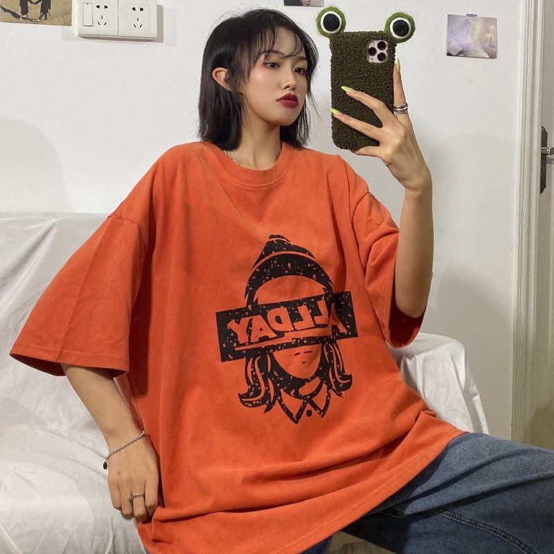 Áo Thun Tay Ngắn Dáng Rộng Phong Cách Hàn Quốc Trẻ Trung Cho Nữ áo thun trơn tay cộc