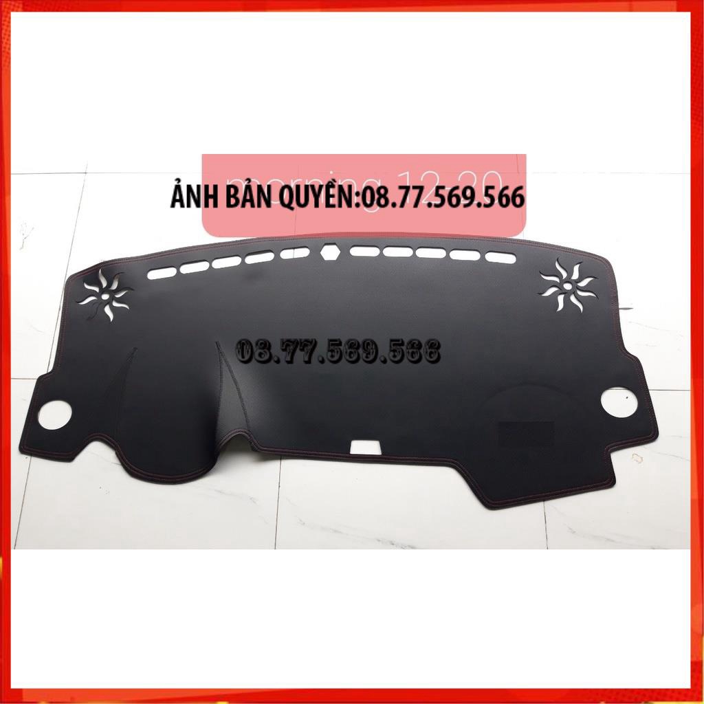 THAM TAPLO DA VÂN GỖ KIA MORNING THẢM LÓT TAPLO 3 LỚP CHỐNG NÓNG XE HƠI Ô TÔ NHUNG LÔNG DA CARBON BẢO HÀNH 12