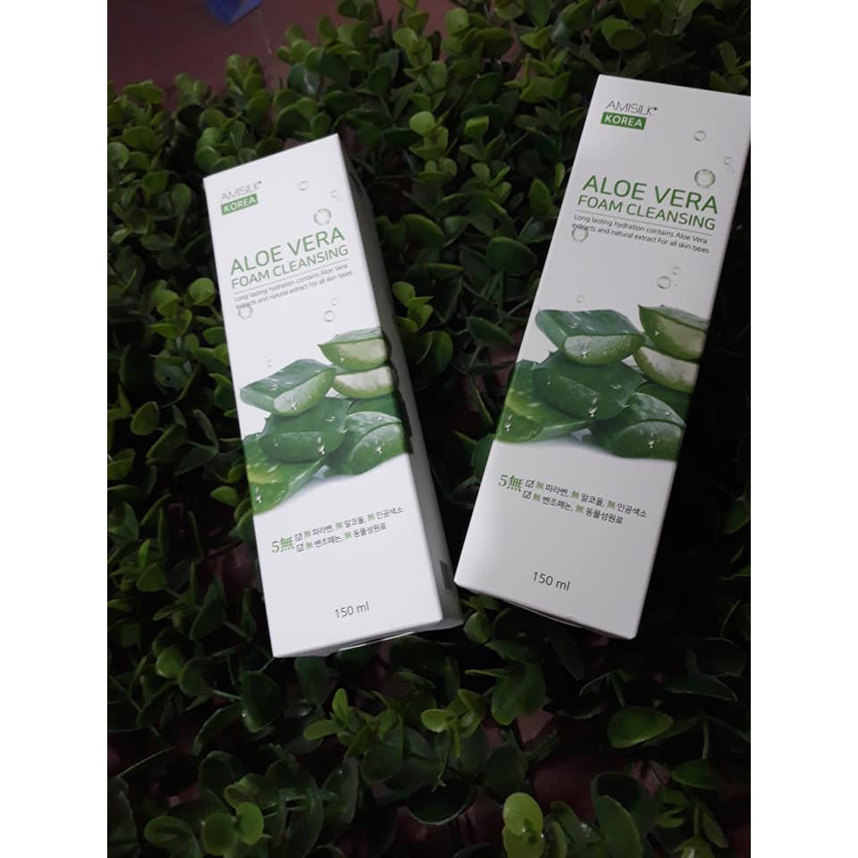 SỮA RỬA MẶT AMISILK LÔ HỘI - ALOE VERA FOAM CLEANSING