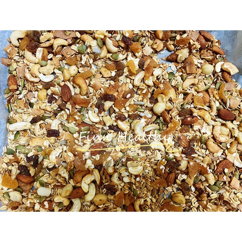 Granola 11 loại hạt dinh dưỡng giảm cân KHÔNG ĐƯỜNG by Finn healthy 500G | BigBuy360 - bigbuy360.vn