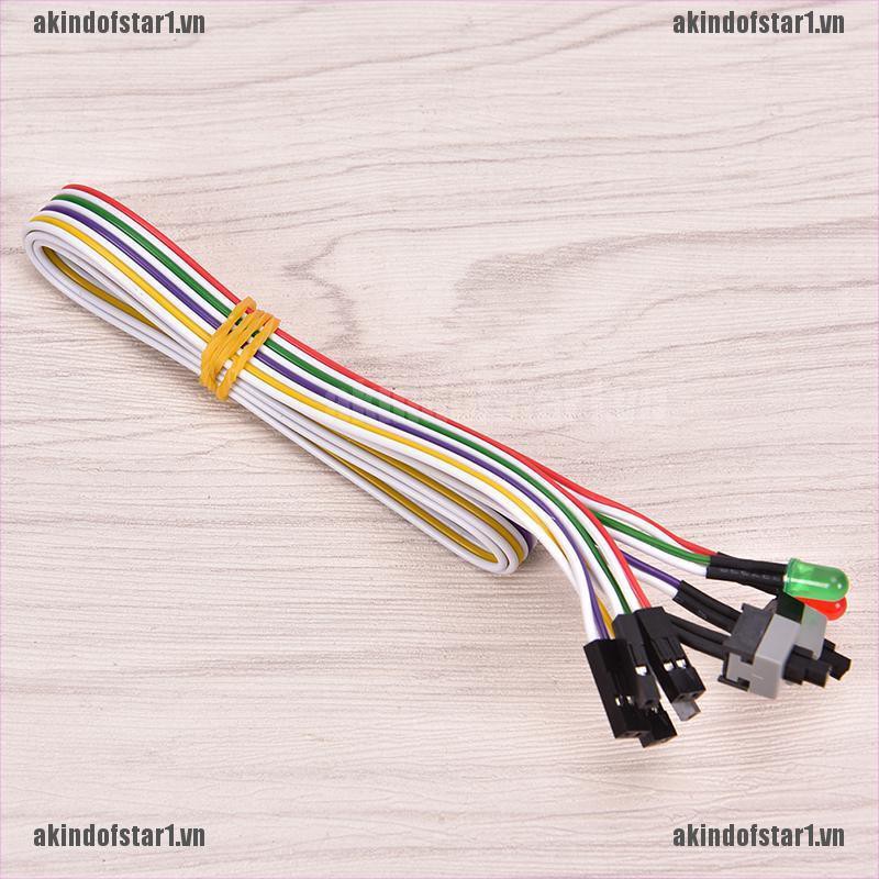 Dây Cáp Bo Mạch Chủ Atx Pc 2 Công Tắc On / Off / Reset Có Đèn Led 68cm | BigBuy360 - bigbuy360.vn