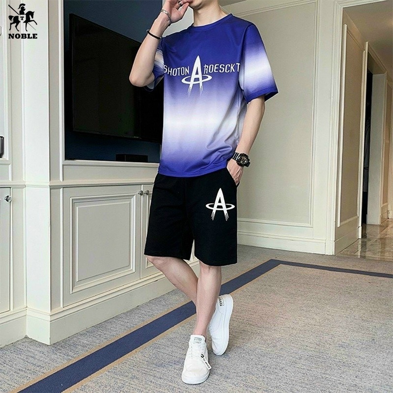 [Freeship] Set bộ quần áo thể thao thun lạnh màu, đồ thể dục, mặc nhà, dạo phố ombre cực xịn không ra màu NOBLE TP062