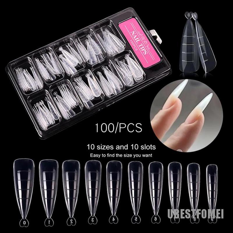 Set 100 Móng Tay Giả Che Phủ Toàn Diện Diy