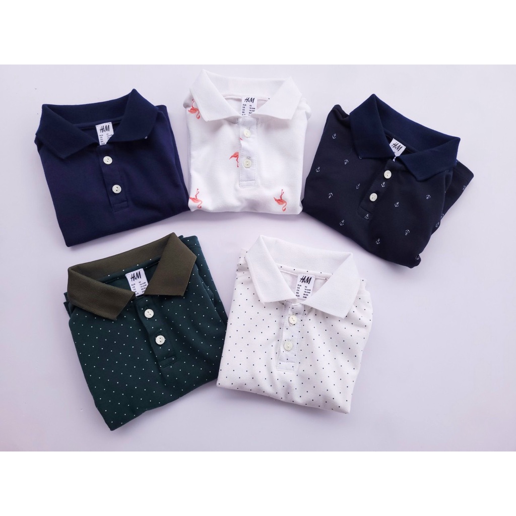 [Mã FAMARAL1 giảm 10K đơn 50K] SET 3 ÁO POLO BÉ TRAI CỘC TAY HOẠ TIẾT