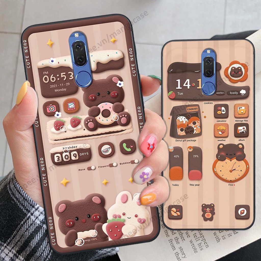 Ốp lưng Huawei Nova 2i hình gấu, thỏ, đồng hồ cute dễ thương