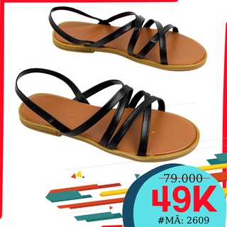 Giày MWC 2609 - Giày Sandal Đế Bệt, Giày Sandal Quai Mảnh Chéo Đế Bệt Nữ Tính