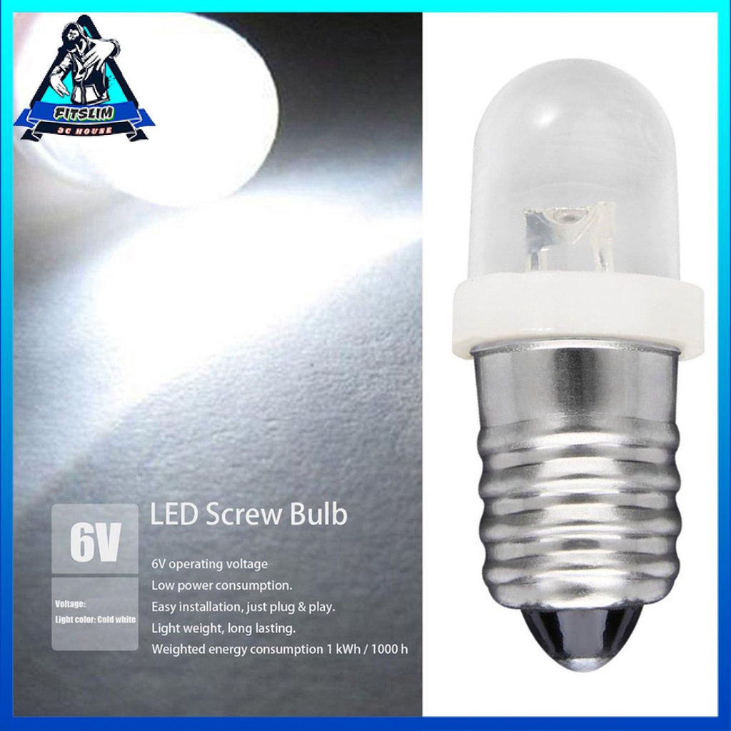 Bóng Đèn Led E10 Ánh Sáng Trắng Dc 6v