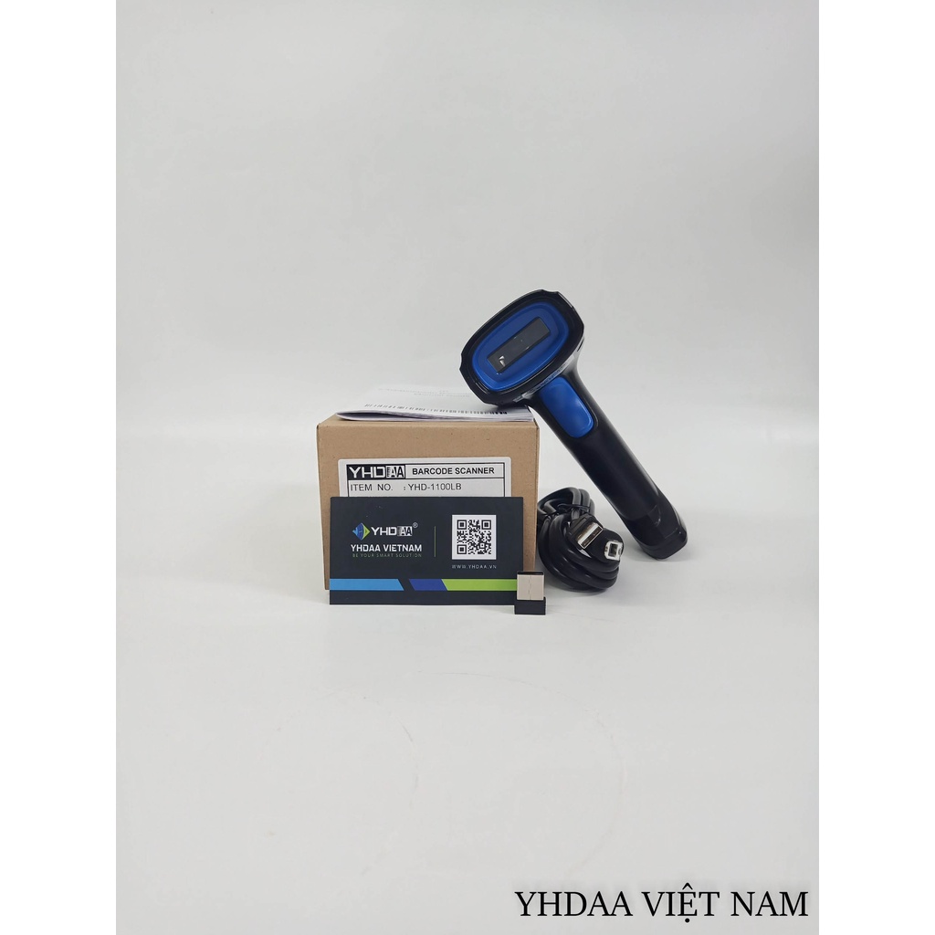 Máy bắn mã vạch không dây 1D YHD 1100LB đầu đọc Barcode không dây dùng Bluetooth/ USB/ Có dây kết nối Điện thoại, PC