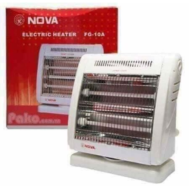 Quạt Sưởi 2 Bóng Nova, Máy Sưởi Phòng Ngủ Halogen