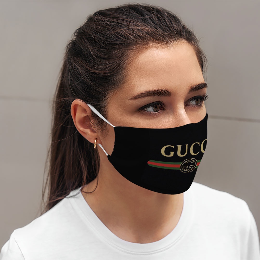 Khẩu Trang Vải Eco Mask G.U.C.C.I_9 SoInk Chất Liệu Polyester Cotton 100%,  Chống Bụi In Họa Tiết 3D Thời Trang Unisex