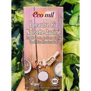 Nước uống từ lúa mì yến mạch và hạt phỉ hữu cơ ECOMIL 1L