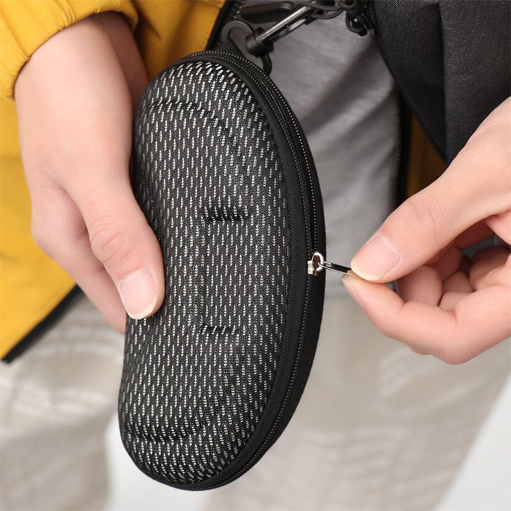 Hộp Đựng Mắt Kính Trượt Tuyết EVA Cứng Có Dây Kéo Màu Xám / Đen Chất Lượng Cao